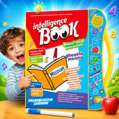 Smart Talking Intelligence Book for Kids (Phonetic Learning & Interactive Education Toy)